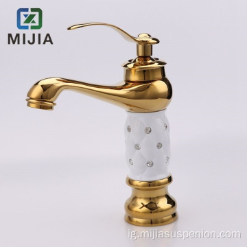 Ụdị European Brass Diamond Old Bathroom Faucets